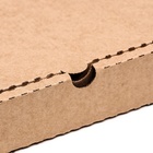 Коробка для пиццы, бурая, 32 х 32 х 4 см - Фото 3
