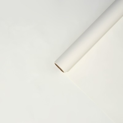 Плёнка для цветов упаковочная матовая «Белая», 0.5 x 8 м, 55мкм