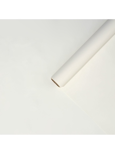 Плёнка для цветов упаковочная матовая «Белая», 0.5×8 м, 55 мкм