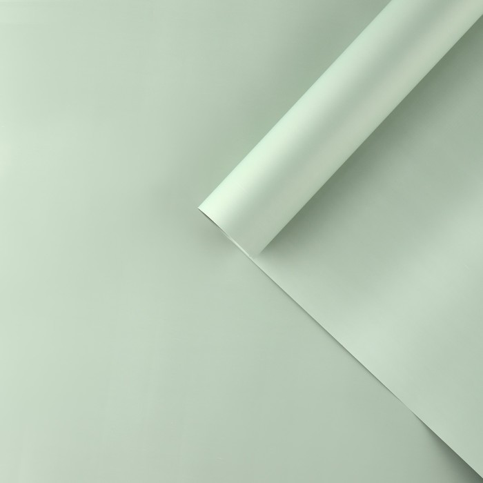 Плёнка для цветов упаковочная матовая «Фисташковая», 0.5 x 8 м, 55 мкм - Фото 1