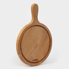 Доска для пиццы с ручкой Adelica, d=25 см, дерево бук - Фото 7