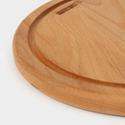 Доска для пиццы с ручкой Adelica, d=25 см, дерево бук - Фото 11