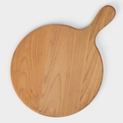 Доска для пиццы с ручкой Adelica, d=25 см, дерево бук - Фото 12
