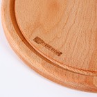 Доска для пиццы с ручкой Adelica, d=25 см, дерево бук - Фото 4