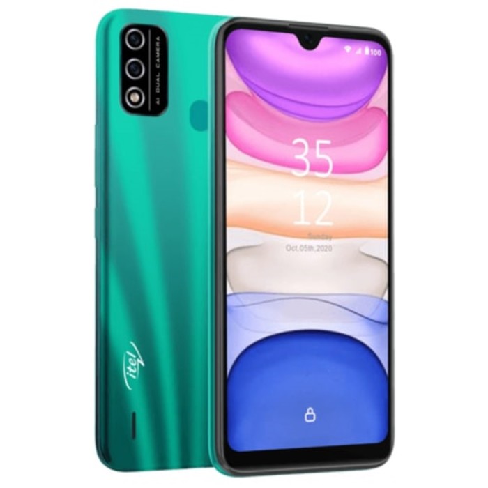 Смартфон Itel A48 (L6006), 6.1", IPS, 2 Гб, 32 Гб, 5 Мп, microSD, 3000 мАч, зеленый - фото 51323005