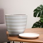 Горшок цветочный "Лента" серый крокус №4, 4,2 л - фото 21787975