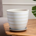 Горшок цветочный "Лента" серый крокус №4, 4,2 л - фото 22599278