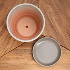 Горшок цветочный "Лента" серый крокус №4, 4,2 л - фото 22599279