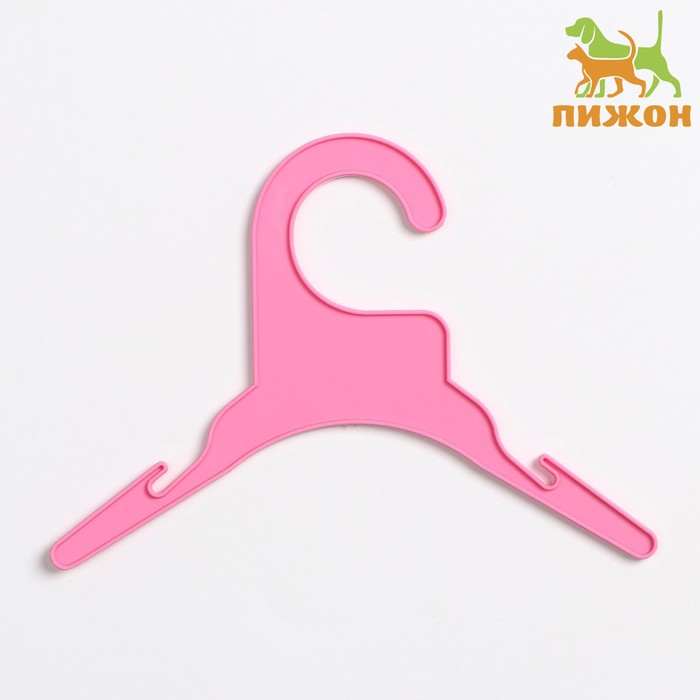 Вешалка для одежды животным, 19×14×0.4 см, розовая - Фото 1