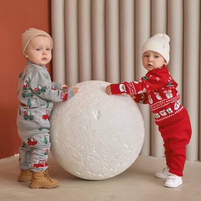 Костюм детский (джемпер, штаны) вязаный «Крошка Я» Xmas, рост 68-74 см