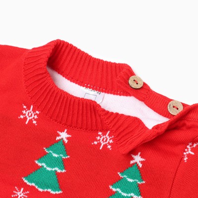 Костюм детский (джемпер, штаны) вязаный «Крошка Я» Xmas, рост 98-104 см
