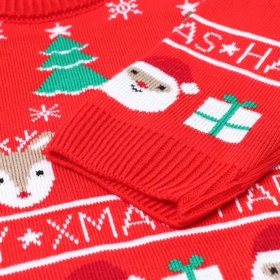 Костюм детский (джемпер, штаны) вязаный «Крошка Я» Xmas, рост 98-104 см