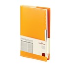 Еженедельник недатированный А6, 80 листов METROPOL, обложка искусственная кожа, сменный блок, оранжевый - фото 10002184