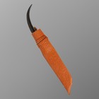 Нож Пчак Шархон - Чирчик, сайгак изогнутый, гарда олово гравировка. ШХ-15 (11-12 см) - фото 32189173