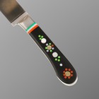 Нож Пчак Шархон - Большой, пластик, ёрма мехенди, гарда олово. ШХ-15 (16-17 см) - Фото 2