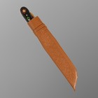 Нож Пчак Шархон - Большой, пластик, ёрма мехенди, гарда олово. ШХ-15 (16-17 см) - Фото 3
