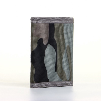 Кошелёк на липучке, цвет серый