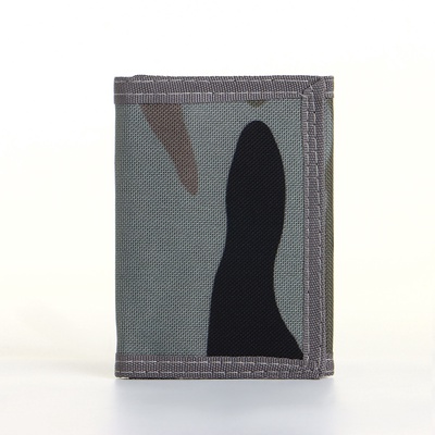 Кошелёк на липучке, цвет серый