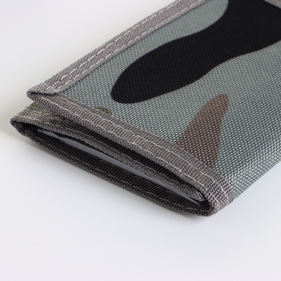 Кошелёк на липучке, цвет серый