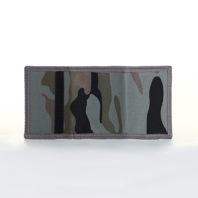 Кошелёк на липучке, цвет серый