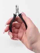 Кусачки маникюрные для кутикулы, 10 см, длина лезвия-10 мм, чёрные, серебристые - Фото 3