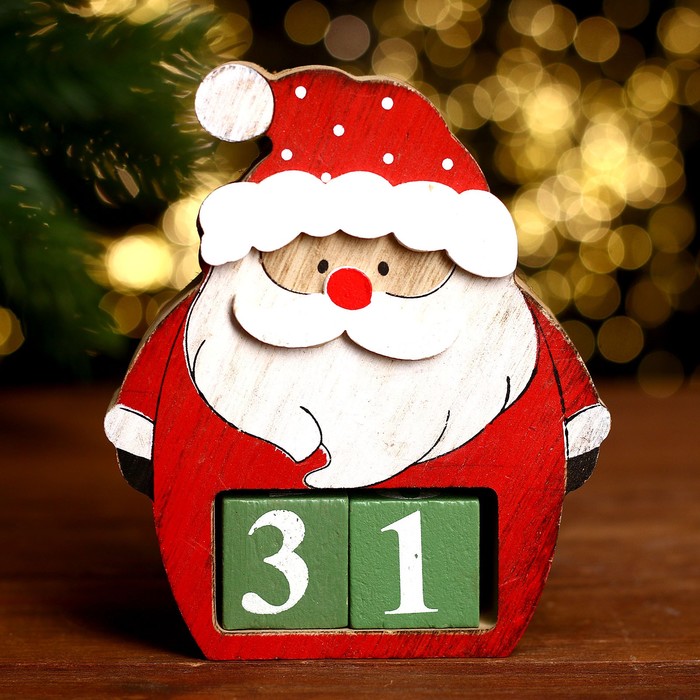 Вечный календарь «Дед Мороз» 12,5 × 3,5 × 13 см - Фото 1