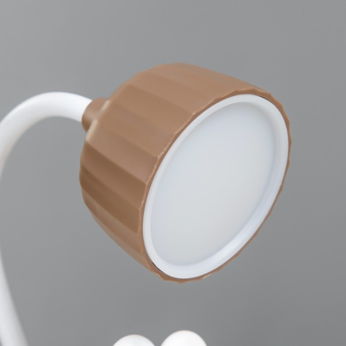 Настольная лампа с точилкой "Котенок" LED 3Вт USB шоколадный 9,1х8,1х20 см RISALUX - фото 1907536225
