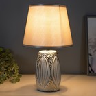 Настольная лампа Шелдон E14 40Вт серебро 20х20х33 см RISALUX - Фото 2