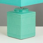 Настольная лампа Митчелл E14 40 Вт лазурный 14×14×29 см RISALUX - Фото 5