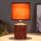Настольная лампа Берти E14 40Вт терракотовый 15х15х29 см RISALUX - фото 21788787