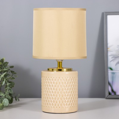 Настольная лампа Эдриан E14 40 Вт бежевый 15×15×29 см RISALUX