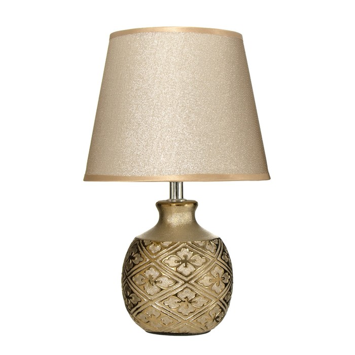 Настольная лампа Голдис E14 40Вт золото 20х20х32 см RISALUX - фото 1926512307