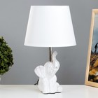 Настольная лампа Слоник E14 40Вт белый 20х20х33 см RISALUX - фото 319072042