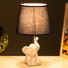 Настольная лампа Слоник E14 40Вт бело-синий 20х20х33 см RISALUX - фото 41825554