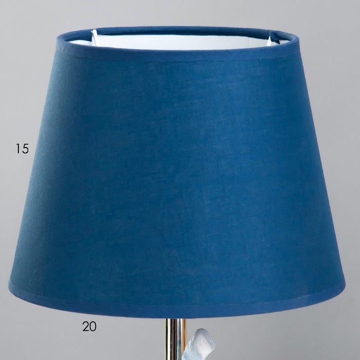 Настольная лампа Слоник E14 40Вт бело-синий 20х20х33 см RISALUX - фото 1907536374
