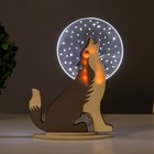 Светильник 3D ночник "Волк" LED USB 15х7х18,5 см RISALUX - Фото 3