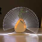 Светильник 3D ночник "Павлин" LED USB 18,5х7х14 см RISALUX - Фото 3