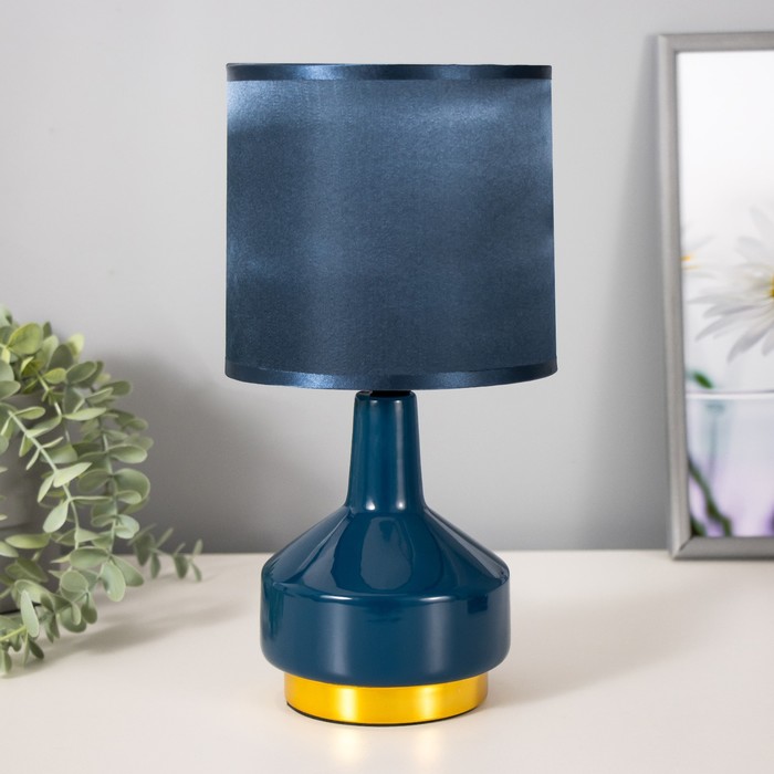 Настольная лампа Берта E14 40Вт синий 14х14х30,5 см RISALUX - Фото 1