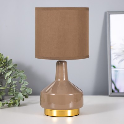 Настольная лампа Берта E14 40Вт золото-коричневый 14х14х30,5 см RISALUX