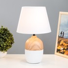 Настольная лампа Асида E14 40Вт белый 22х22х36 см RISALUX - фото 21788966