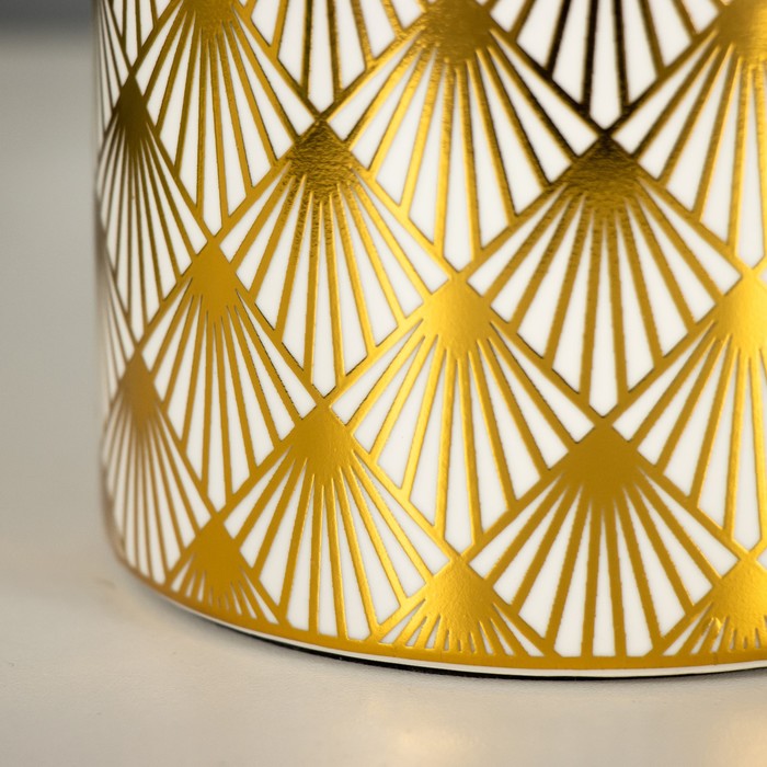Настольная лампа Биргит E14 40Вт бело-золотой 15х15х27 см RISALUX - фото 1926512454