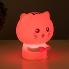 Ночник-мякиш "Котенок" LED от USB и АКБ 12х10х16,3 см RISALUX - Фото 4