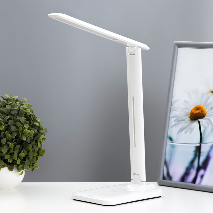 Настольная лампа «Лайт» LED 6 Вт 3000-6000К USB АКБ белый 12×17×33 см RISALUX