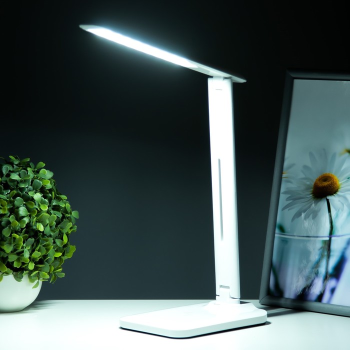 Настольная лампа "Лайт" LED 6Вт 3000-6000К USB АКБ белый 12х17х33 см RISALUX - фото 1926512513