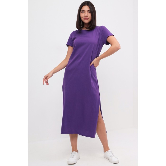 Платье женское, размер 50, цвет фиолетовый - Фото 1