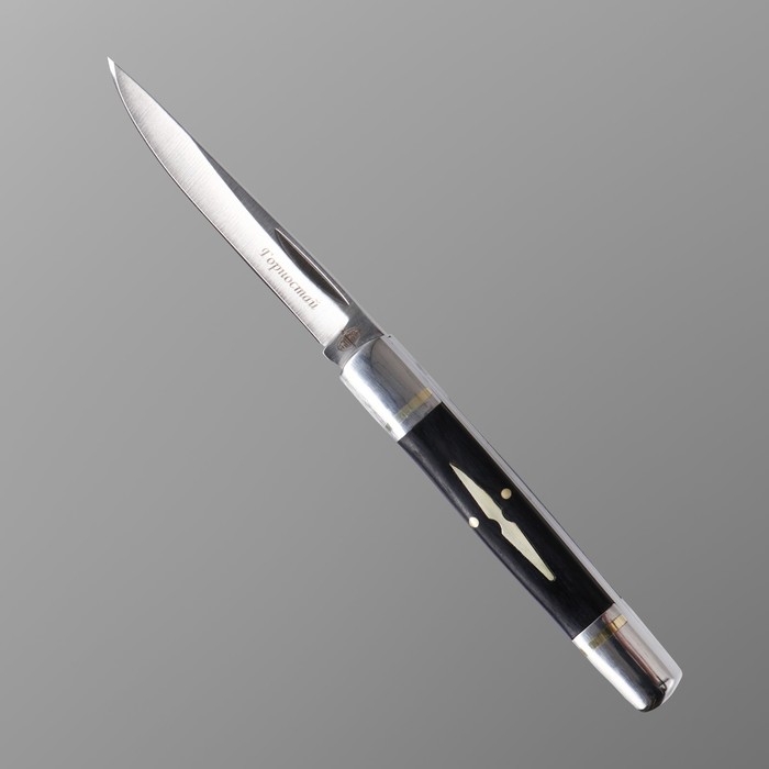 Нож складной "Горностай" сталь - 420, рукоять - сталь/дерево, клинок - 8 см - фото 1907536619