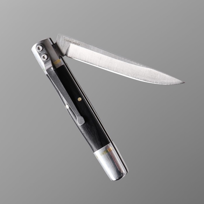Нож складной "Горностай" сталь - 420, рукоять - сталь/дерево, клинок - 8 см - фото 1907536620
