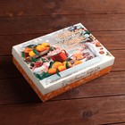 Коробка сборная крышка-дно с окном, "Мандарины", 21 х 15 х 5,7 см - Фото 2