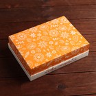 Коробка сборная крышка-дно с окном, "Мандарины", 21 х 15 х 5,7 см - Фото 3