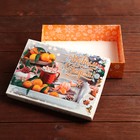 Коробка сборная крышка-дно с окном, "Мандарины", 21 х 15 х 5,7 см - Фото 4